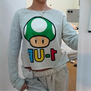 super mario crop sweatshirt